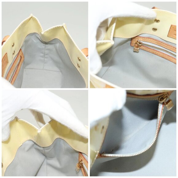 LOUIS VUITTON Monogram Vernis Reade PM Hand Bag Perle M91336 LV Auth 129822 - Picture 15 of 16